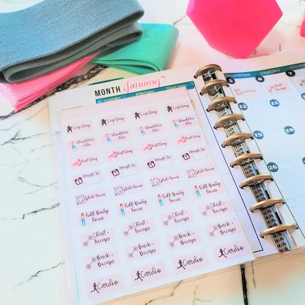 Workout Compound Movement Planner Stickers - Picture 1 of 5
